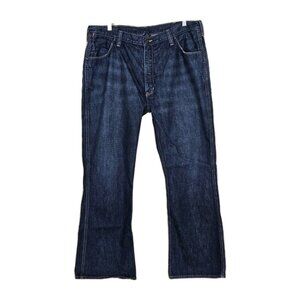 Polo Ralph Lauren Jeans Men 38x30 Blue Bootcut Straight kick Flare Cotton Preppy